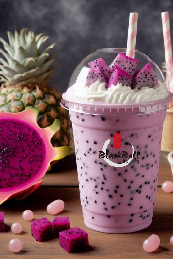 Fresh Dragon Fruit Smoothie 鮮火龍果奶昔